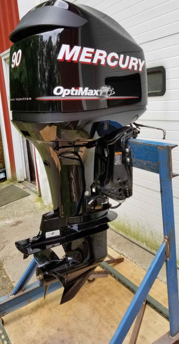 IMG_6058 Used Mercury 90hp Optimax outboard motor for sale