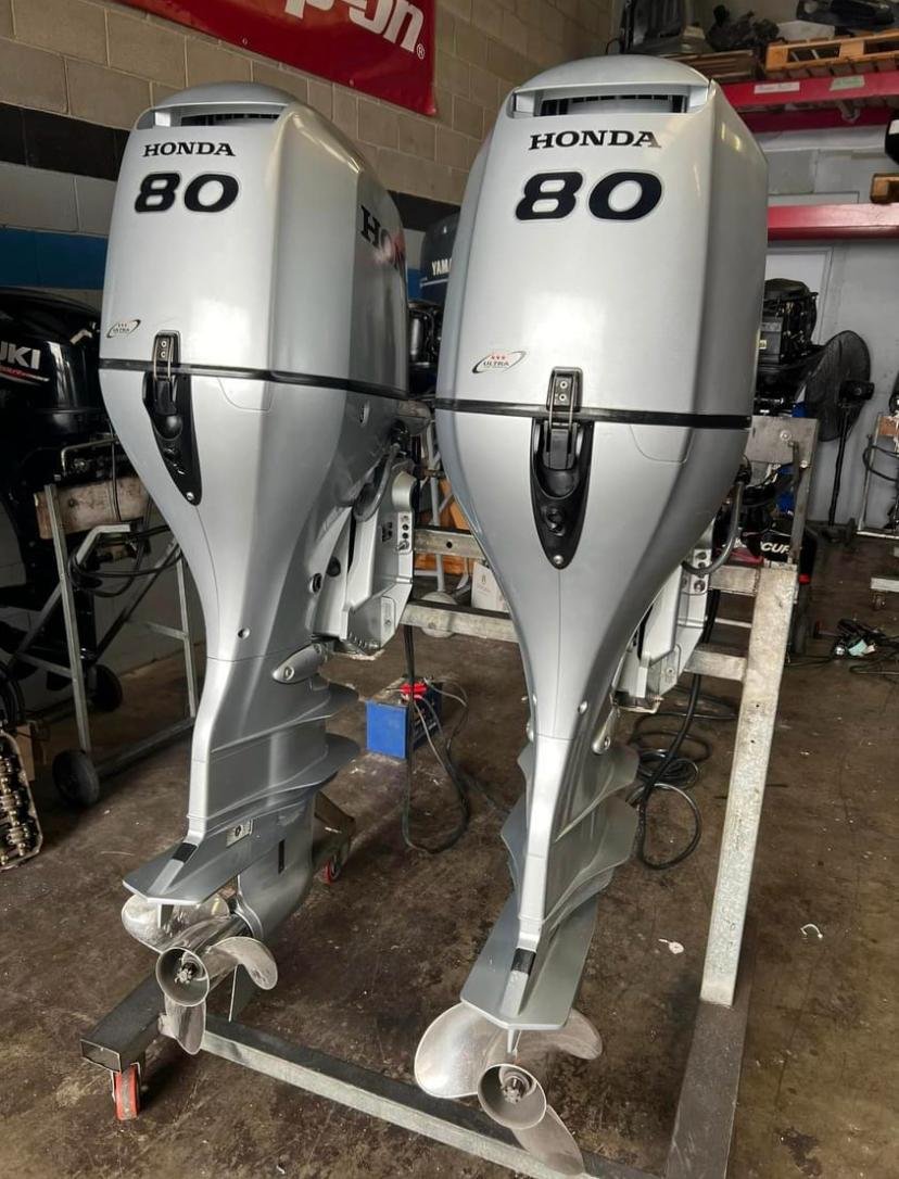 Used Honda 80hp Twin Outboard Motor for sale